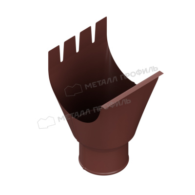 Врезка (Воронка выпускная Д125/(100) (Казань) 8017 шоколадно - коричневый