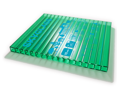 Сотовый поликарбонат( 04 ) SKYGLASS  Зеленый