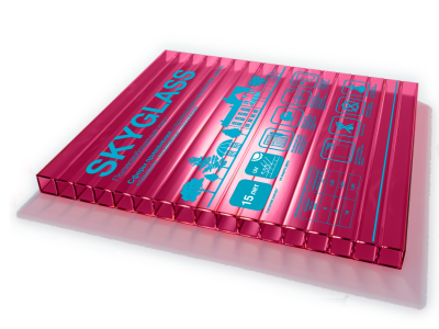 Сотовый поликарбонат( 04 ) SKYGLASS  Красный