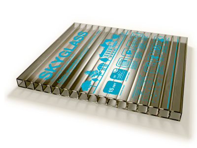 Сотовый поликарбонат( 06 ) SKYGLASS  Бронза