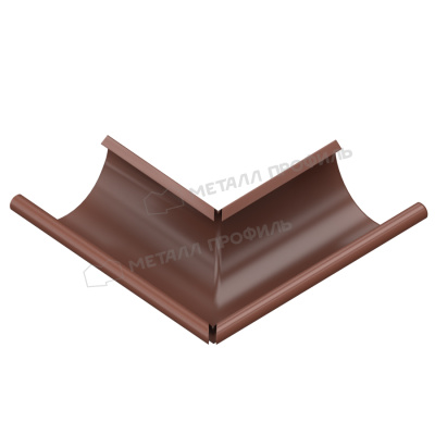 Угол желоба наружный Д125 (Казань) 8017 шоколадно-коричневый