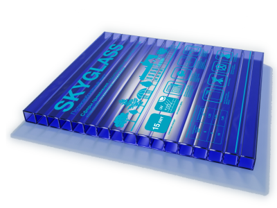 Сотовый поликарбонат( 04 ) SKYGLASS  Синий