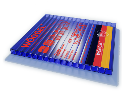 Сотовый поликарбонат( 08)  WOGGEL Синий