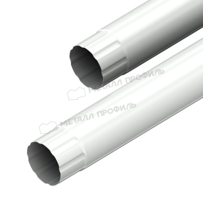 Труба водосточная соединительная Д 100 длина 1м (Казань) 9003 сигнально-белый